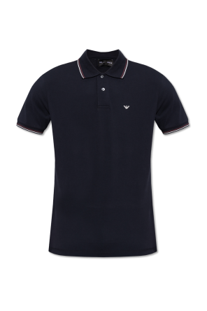 Emporio Armani Polo with logo patch | Men's Clothing | Vitkac